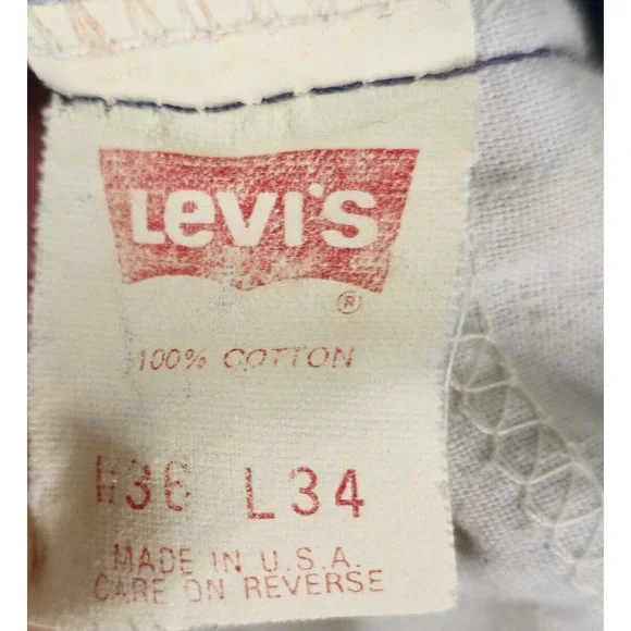 Vtg Levis Jeans Mens 36x34 517 Orange Tab Made in USA 90s Denim Hemmed 35x28